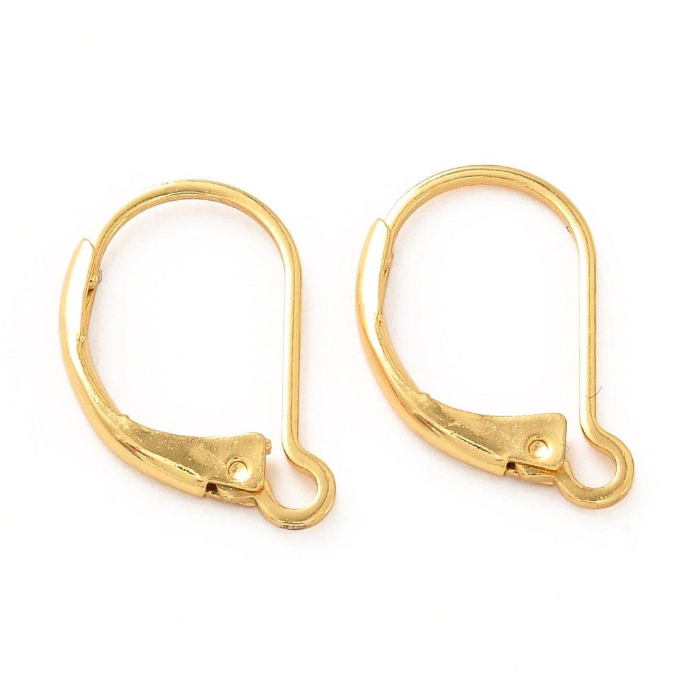 Oorbellen met oog 18K Gold plated 16x12mm - per paar-Onderdelen-Kraaltjes van Renate