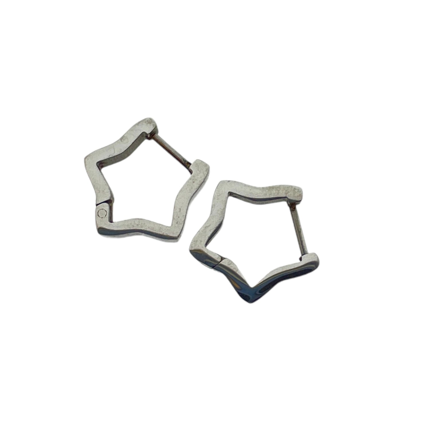 Oorbellen sterren RVS 15mm - per paar-onderdelen-Kraaltjes van Renate