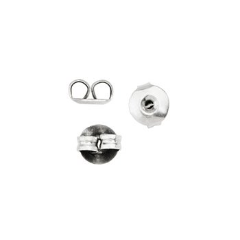 Oorbelstoppers DQ zilver 6.3mm - per stuk-Kralen-Kraaltjes van Renate