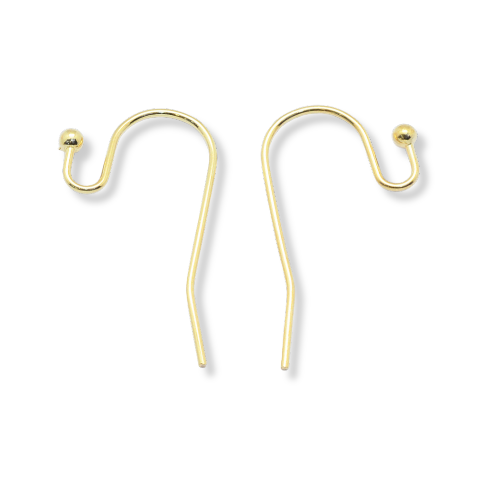 Oorhaken 18K Gold Plated 21mm - 1 paar-Onderdelen-Kraaltjes van Renate