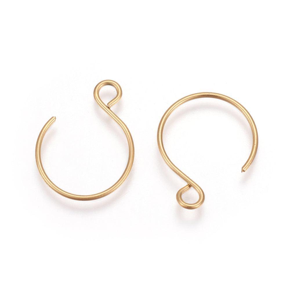 Oorhaken Premium RVS Goud 19mm - per paar (kopie)-Onderdelen-Kraaltjes van Renate