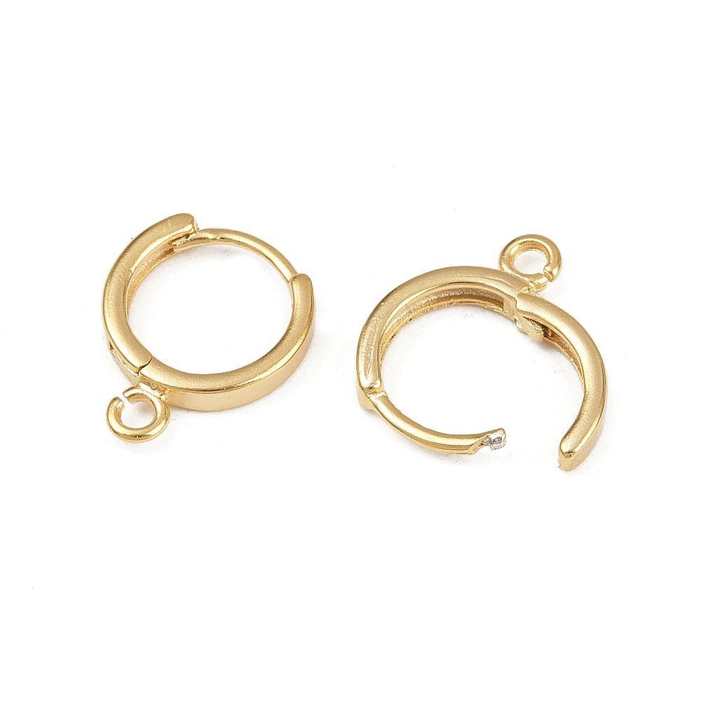 Oorhaken RVS Goud 14mm - per paar (kopie)-Onderdelen-Kraaltjes van Renate