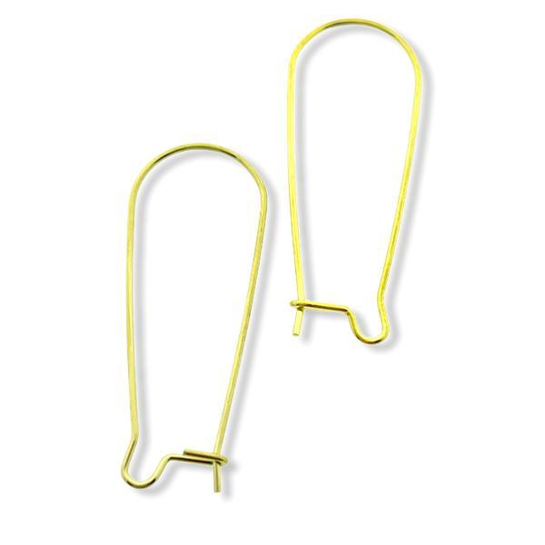 Oorhangers Goud RVS 33x13mm - 1 paar-Kraaltjes van Renate