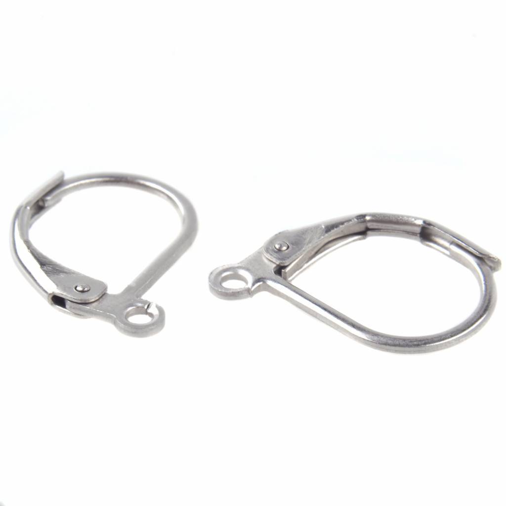 Oorhangers RVS 15x10mm - 3 paar-Kraaltjes van Renate