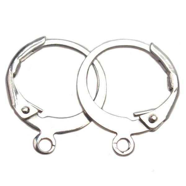 Oorring RVS zilver 14,5x12mm - 1 paar-Kraaltjes van Renate
