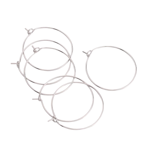 Oorringen Rond Brass Zilver 25mm - 3 paar-Onderdelen-Kraaltjes van Renate