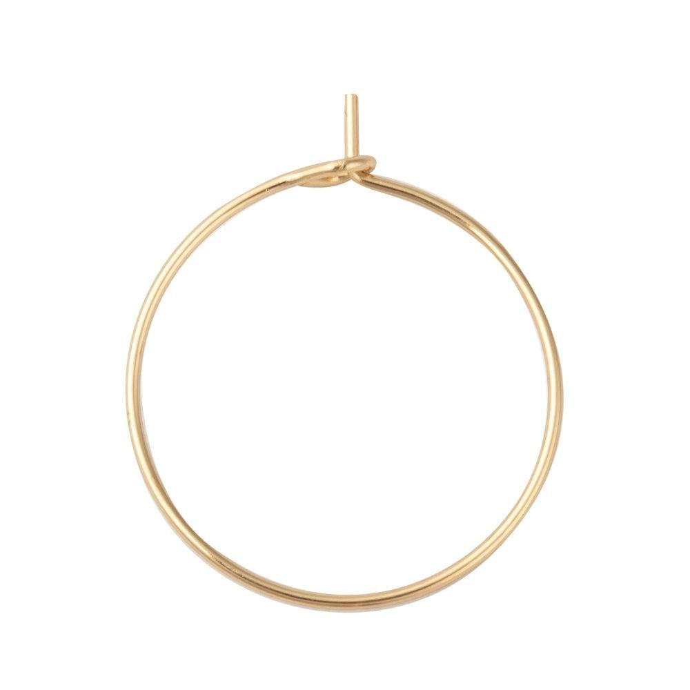 Oorringen Rond Premium 18k RVS Goud 20x0.7mm - 1 paar-Onderdelen-Kraaltjes van Renate