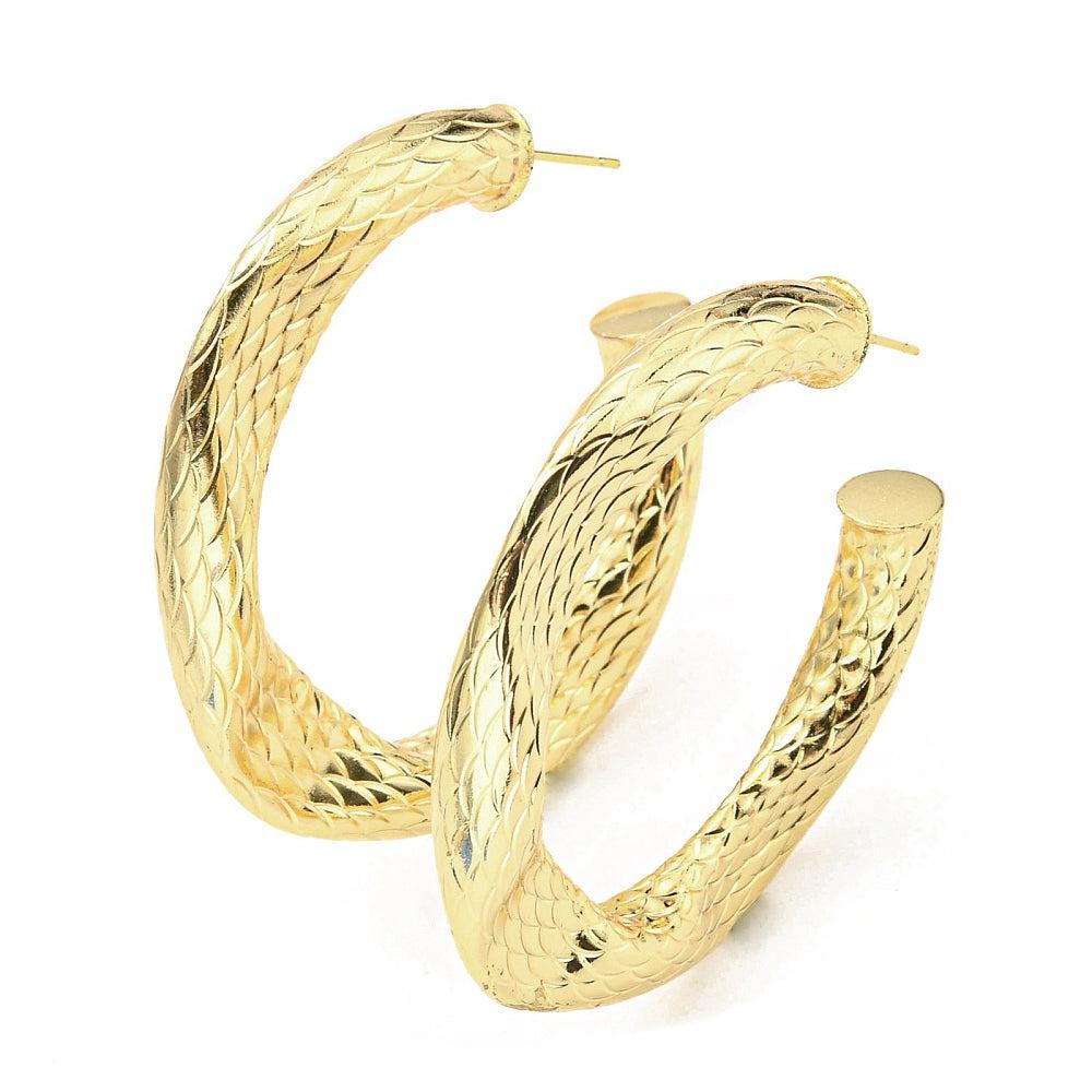 Oorringen goud stuks 18K DQ 53x8mm - 1 paar-onderdelen-Kraaltjes van Renate