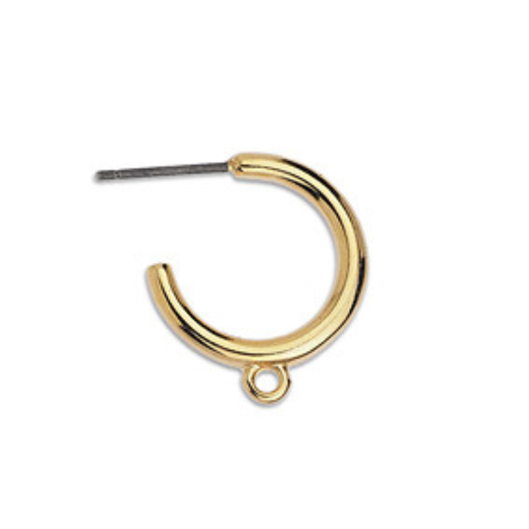 Oorringen oogje 24K goud 17x19,5mm- per paar-onderdelen-Kraaltjes van Renate