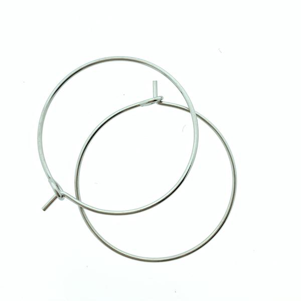 Oorringen rond Zilver 25x0,8mm - 4 paar-Kraaltjes van Renate