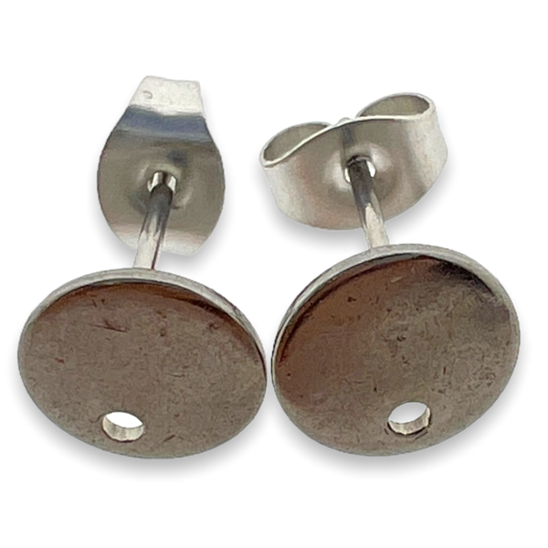 Oorringen steker Zilver 8mm - 1 paar-onderdelen-Kraaltjes van Renate