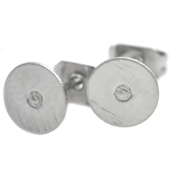 Oorringen steker Zilver 8mm - 2 paar-onderdelen-Kraaltjes van Renate