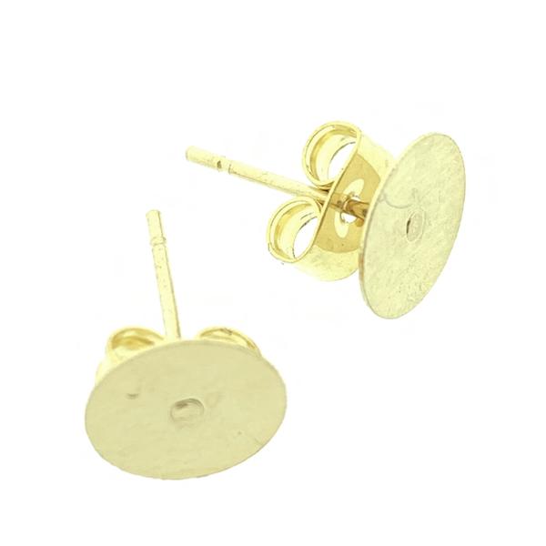 Oorsteker RVS Goud Ø8mm - 1 paar-Kraaltjes van Renate