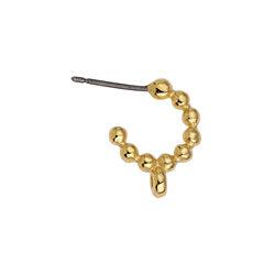 Oorstekers Bubbly Hoop met oogje 16mm goud 24kr plated DQ + Achterkantjes-onderdelen-Kraaltjes van Renate