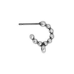 Oorstekers Bubbly Hoop met oogje Zilver DQ + Achterkantjes-onderdelen-Kraaltjes van Renate