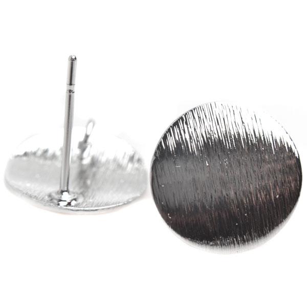 Oorstekers Platina plated disc met oog 12mm-Kraaltjes van Renate