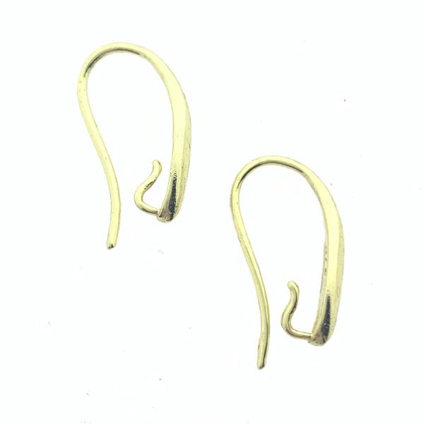 Oorstekers met oog goud 15x8mm-Kraaltjes van Renate