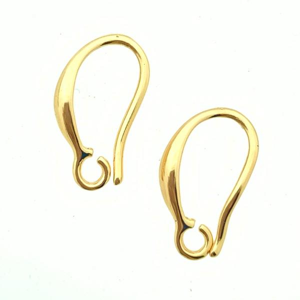 Oorstekers met oog goud 15x9mm-Kraaltjes van Renate