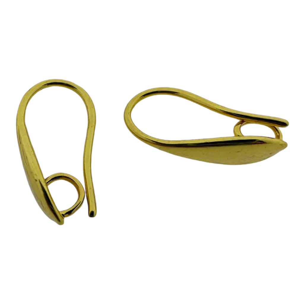 Oorstekers met oog goud 18x5,5mm-onderdelen-Kraaltjes van Renate