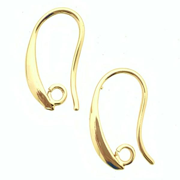 Oorstekers met oog goud 18x9mm-Kraaltjes van Renate