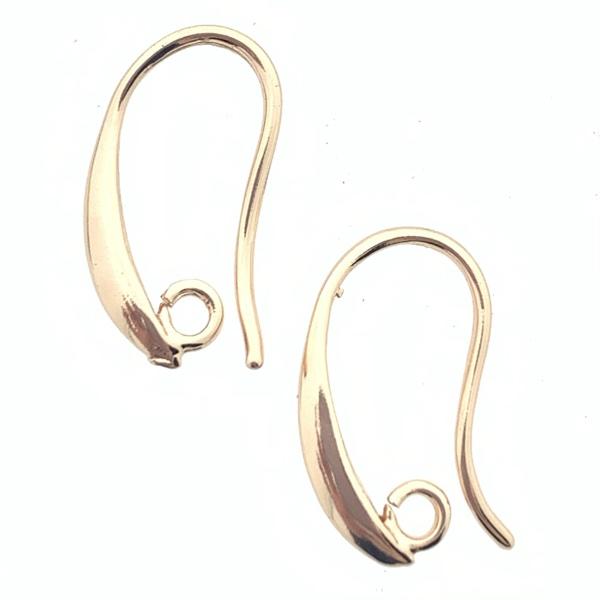 Oorstekers met oog rosegoud 18x9mm-Kraaltjes van Renate