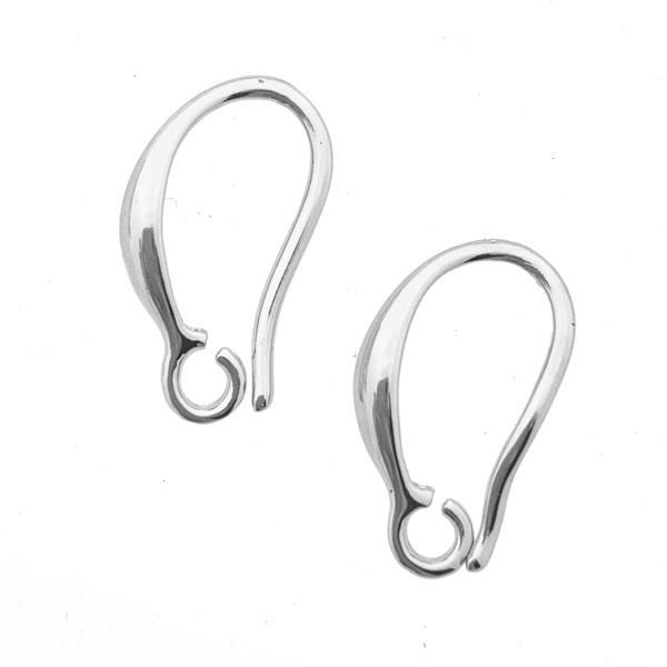 Oorstekers met oog zilver 15x9mm-Kraaltjes van Renate