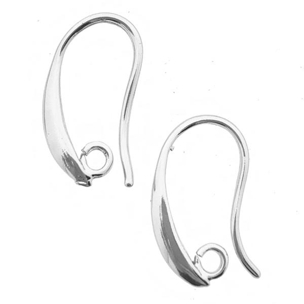 Oorstekers met oog zilver 18x9mm-Kraaltjes van Renate