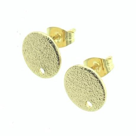 Oorstekers rond 18kr Gold plated 10mm - 1 paar-Kraaltjes van Renate