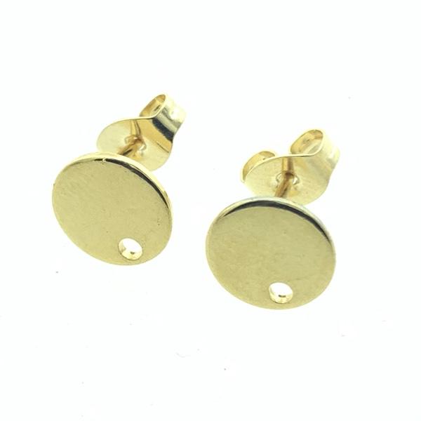 Oorstekers rond RVS 8mm - 1 paar-Kraaltjes van Renate