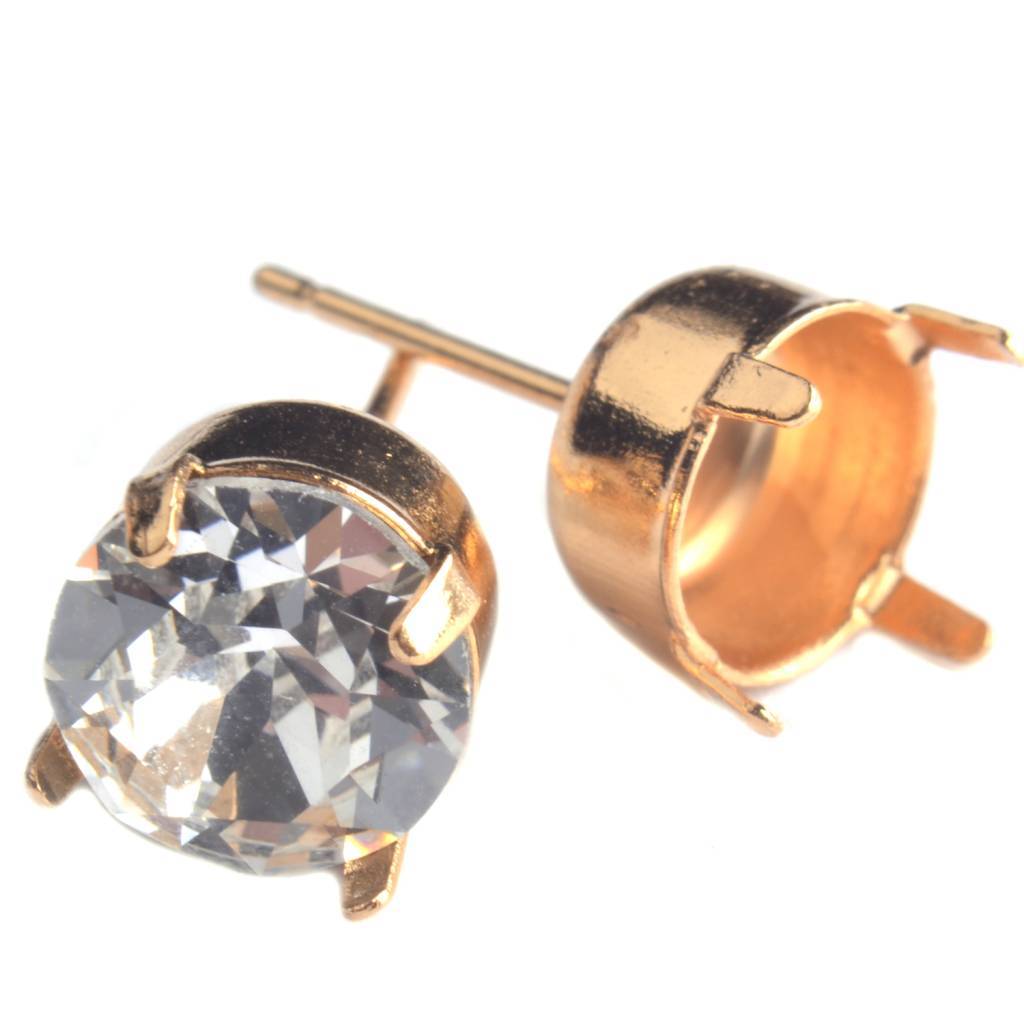 Oorstekers swarovki SS39 verguld goud - 1 paar-Kraaltjes van Renate