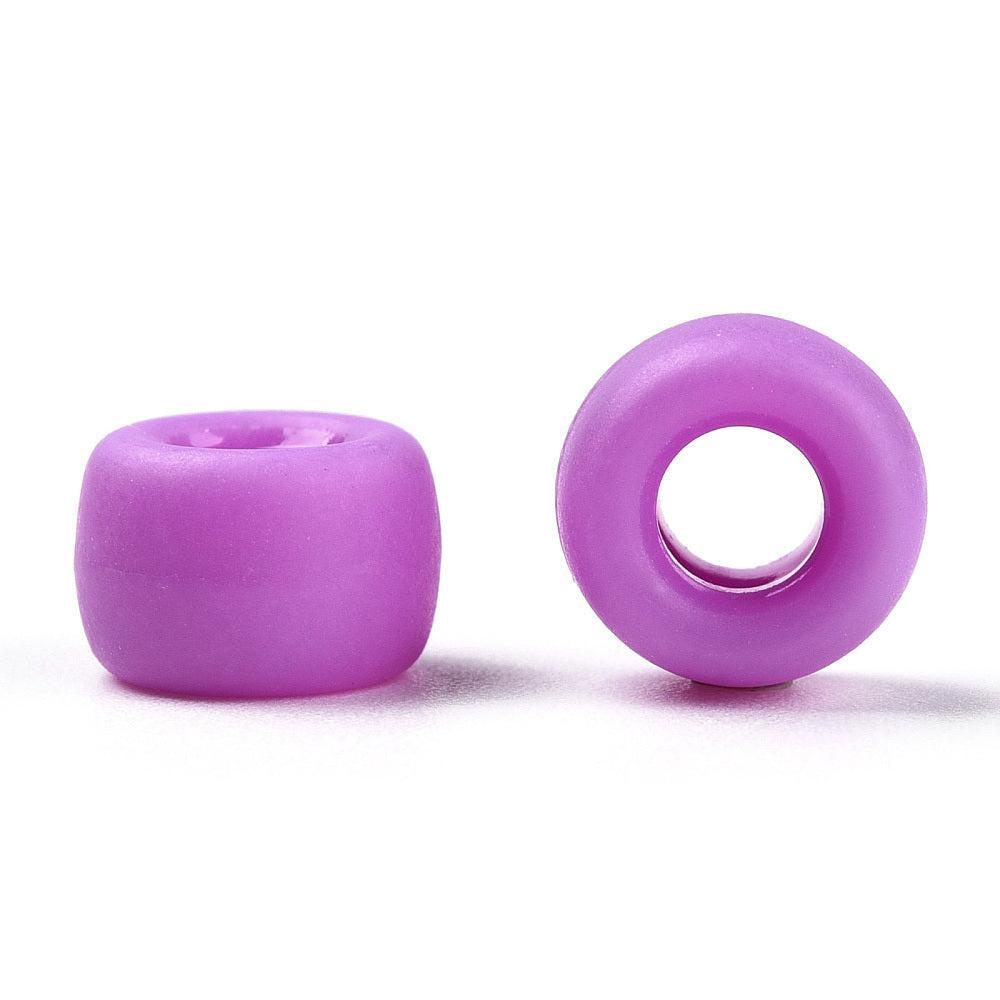 Opaque kralen frosted Orchid paars 9mm - Per 40 stuks-Kralen-Kraaltjes van Renate