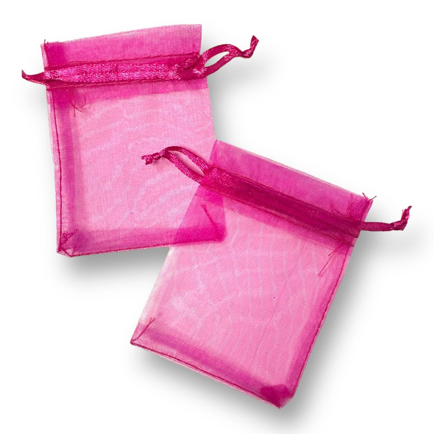 Organza fuchsia 7x9cm - 5 stuks-Inpakken-Kraaltjes van Renate