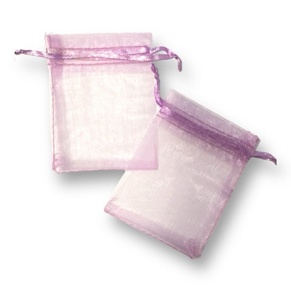 Organza lila roze 7x9cm - 5 stuks-Inpakken-Kraaltjes van Renate
