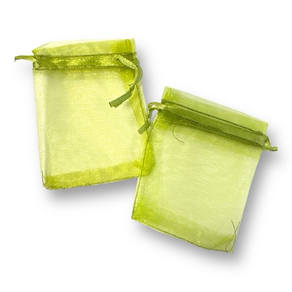 Organza moeras groen 7x9cm - 5 stuks-Inpakken-Kraaltjes van Renate