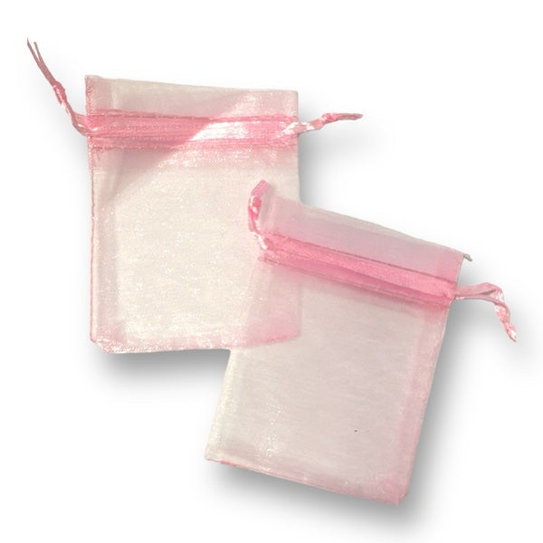 Organza roze 7x9cm - 5 stuks-Inpakken-Kraaltjes van Renate