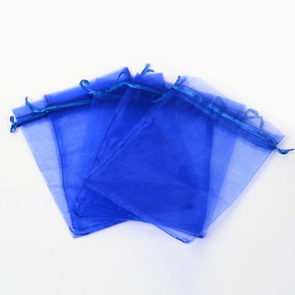Organza zakjes Blauw 13x18cm - 5 stuks-Gifts-Kraaltjes van Renate