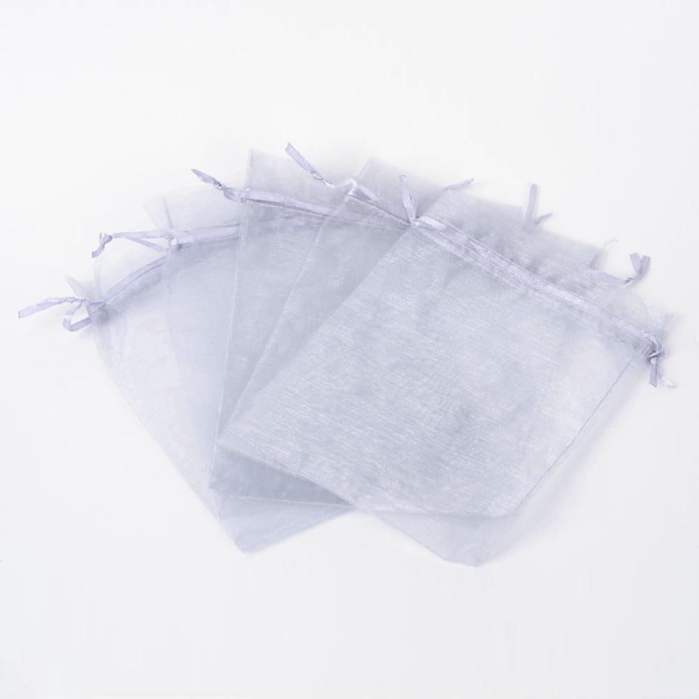 Organza zakjes Light Grey 13x18cm - 5 stuks-Gifts-Kraaltjes van Renate