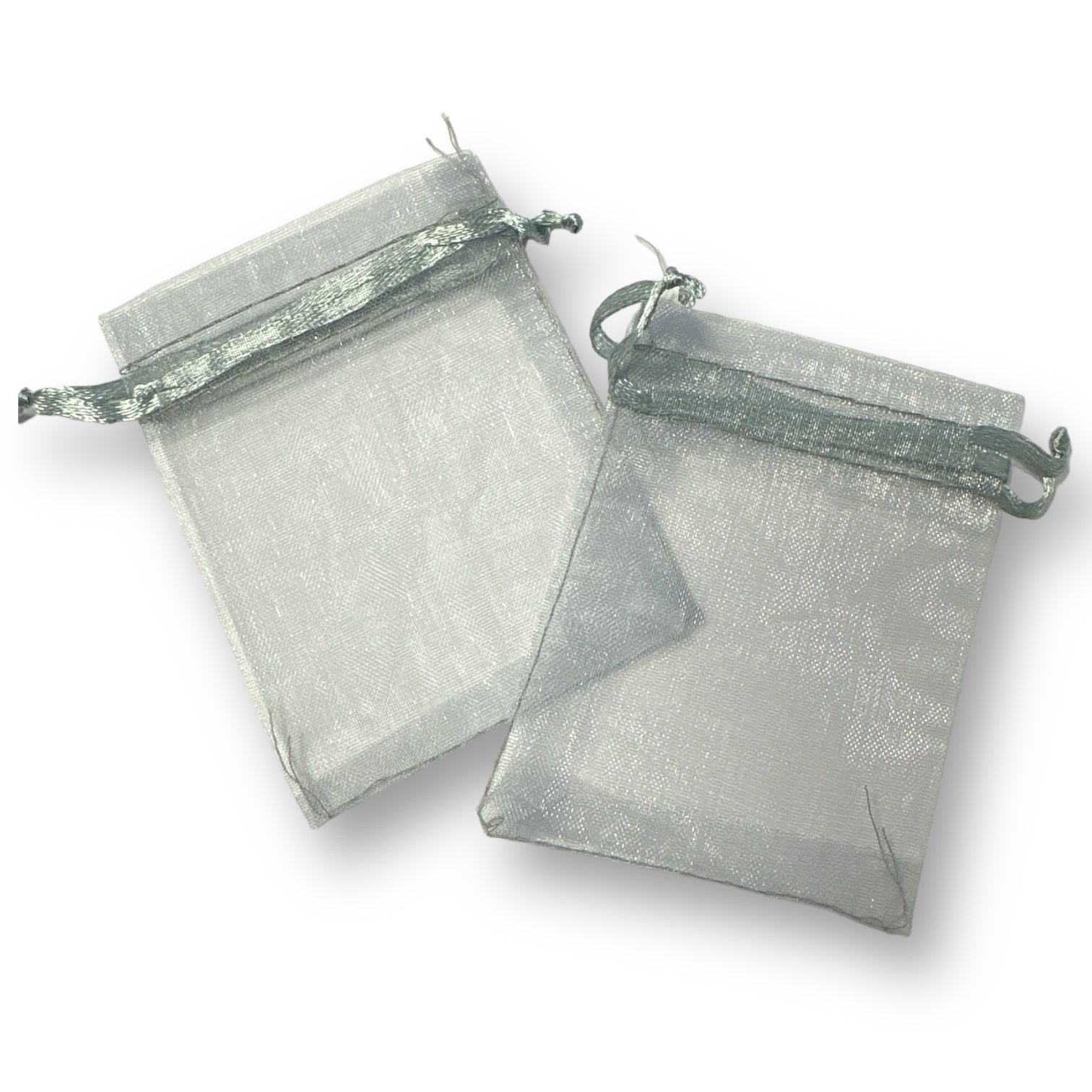 Organza zakjes Zilver grijs 7x9cm - 5 stuks-Inpakken-Kraaltjes van Renate
