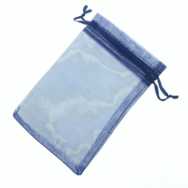 Organza zakjes blauw 10x15cm - 5 stuks-Kraaltjes van Renate