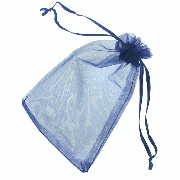 Organza zakjes blauw 10x15cm - 5 stuks-Kraaltjes van Renate