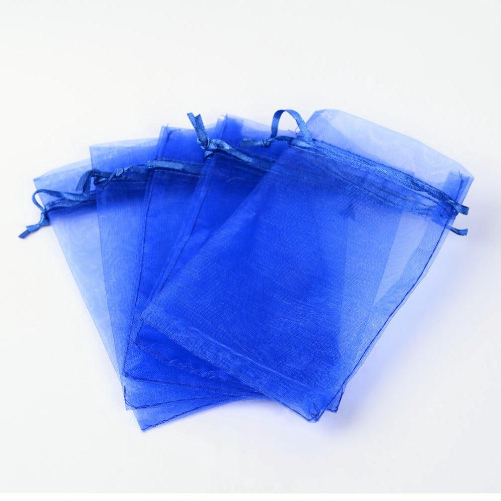 Organza zakjes blauw 10x15cm - 5 stuks-Gifts-Kraaltjes van Renate