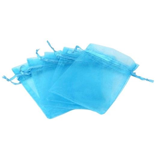 Organza zakjes blauw 9x12mm - 5 stuks-Gifts-Kraaltjes van Renate