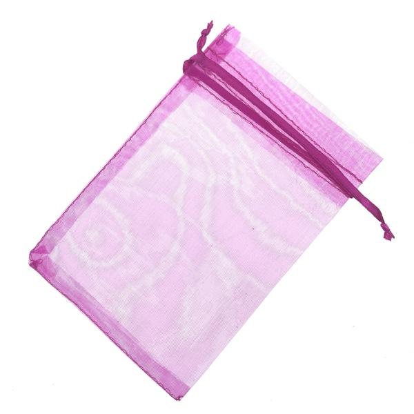 Organza zakjes fuchsia 10x15cm - 5 stuks-Kraaltjes van Renate