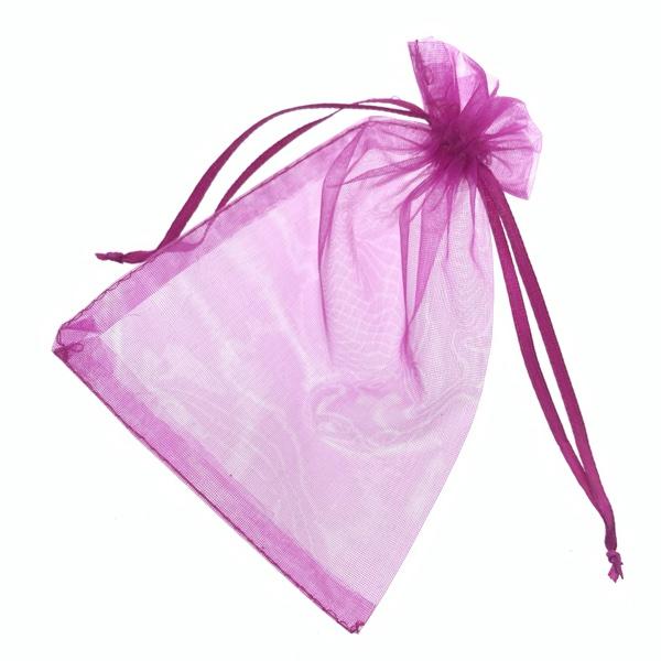 Organza zakjes fuchsia 10x15cm - 5 stuks-Kraaltjes van Renate