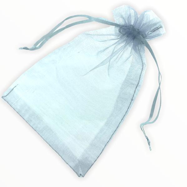 Organza zakjes grijs 10x15cm - 5 stuks-Kraaltjes van Renate