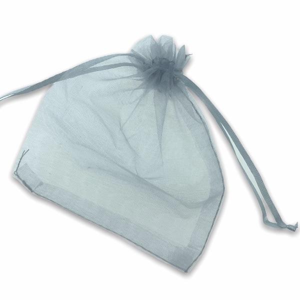 Organza zakjes grijs 12x10cm - 5 stuks-Kraaltjes van Renate