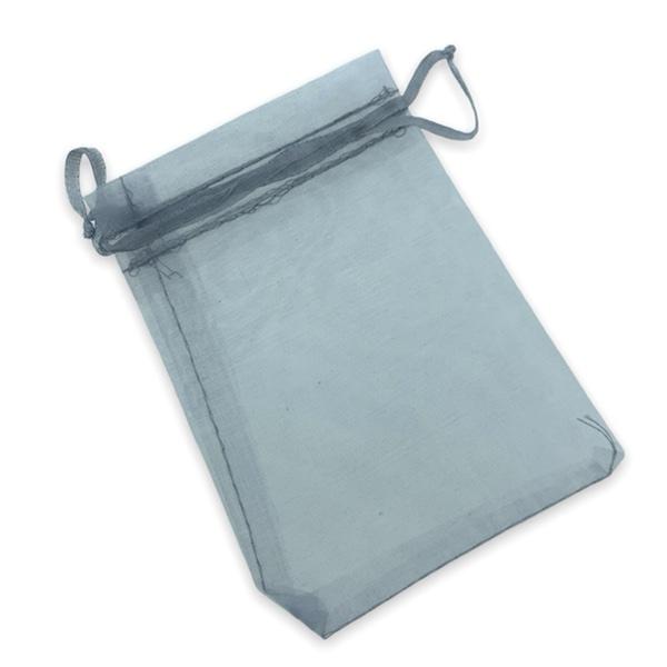 Organza zakjes grijs 12x9cm - 5 stuks-Gifts-Kraaltjes van Renate