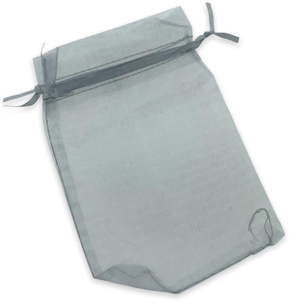 Organza zakjes grijs 15x10cm - 5 stuks-Gifts-Kraaltjes van Renate