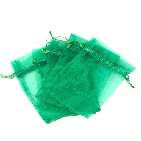 Organza zakjes groen 10x15cm - 5 stuks-Gifts-Kraaltjes van Renate