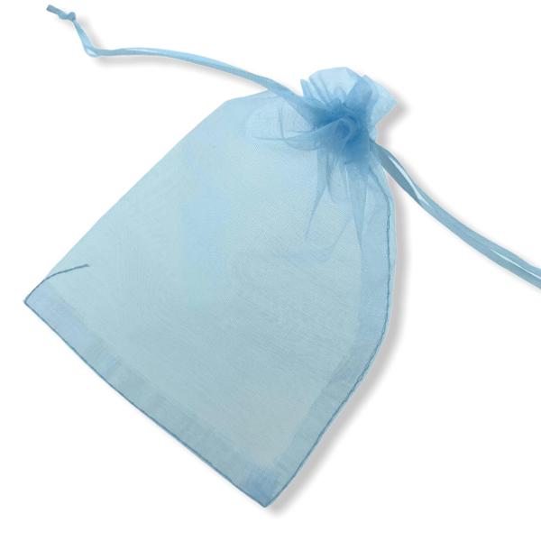 Organza zakjes lichtblauw 10x15cm - 5 stuks-Kraaltjes van Renate